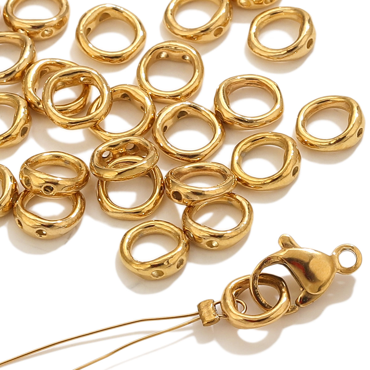 Jewelry Making Hobby - 20pcs Stainless Steel Clasps End Connectors