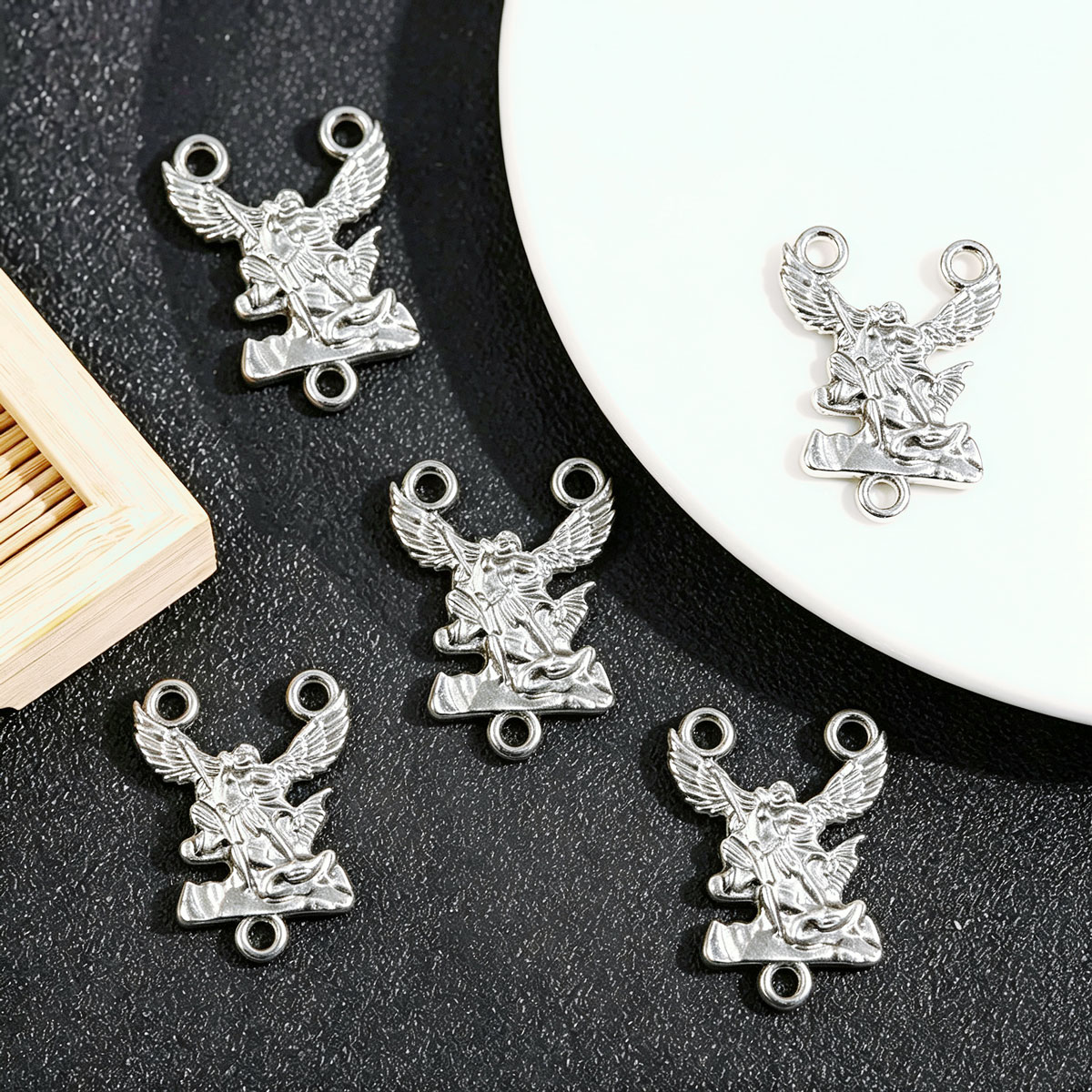 Jewelry Making Michaels - 20Pcs St Michael Charms, Silver Tone