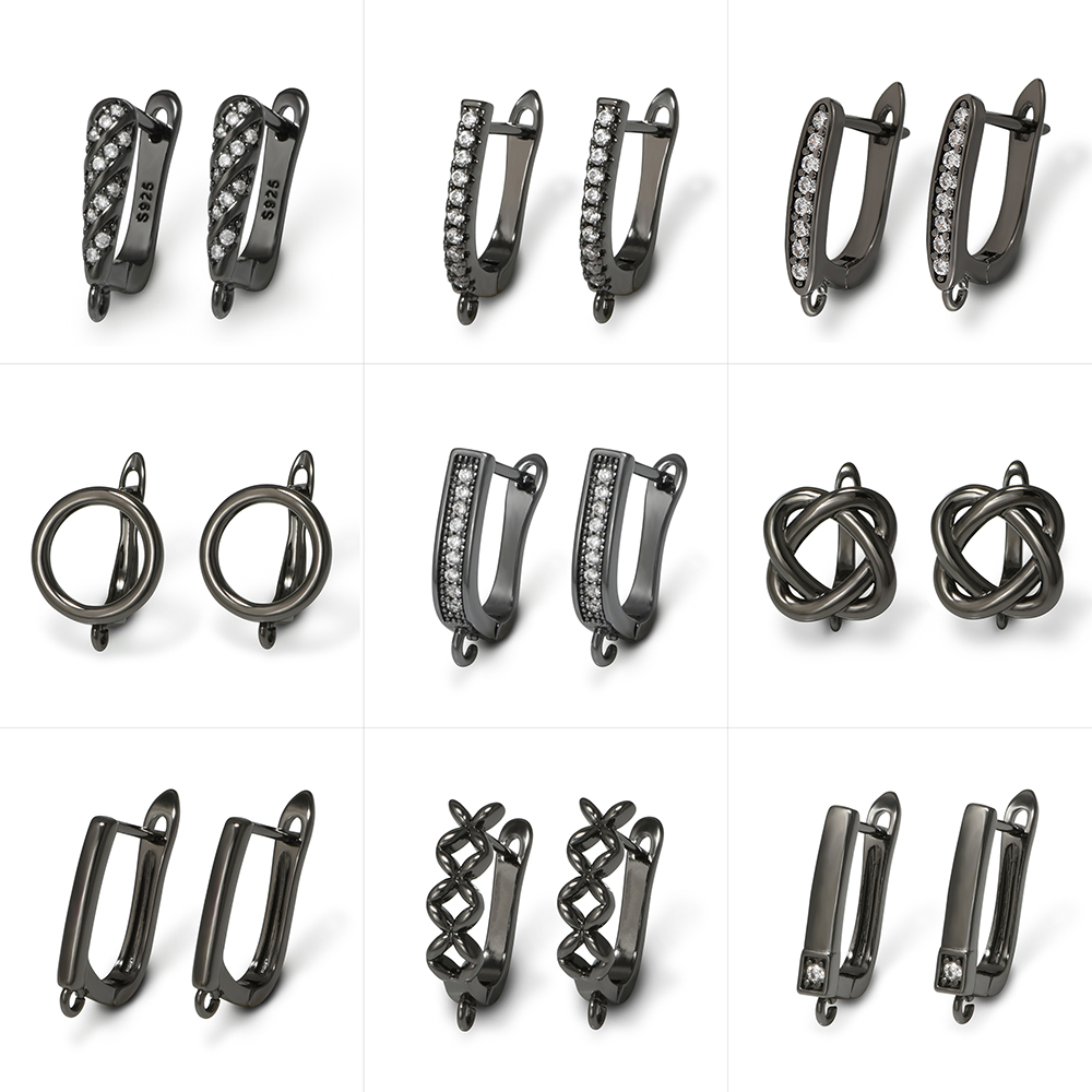 Jewelry Making Hobby - YANASI 1 Pair Gun Black Brass