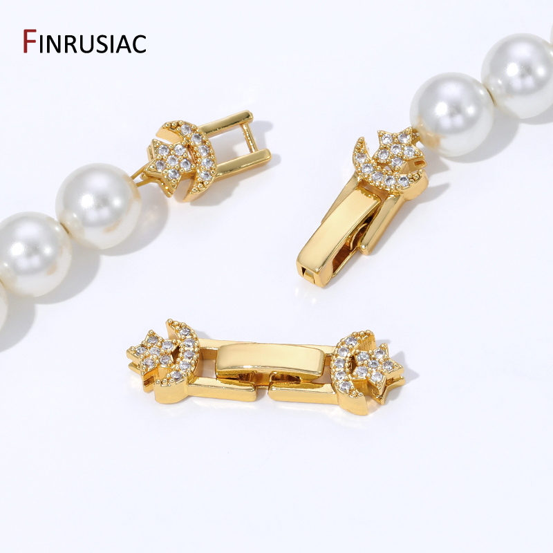 Jewelry Making Hobby - 18K Gold Plated Brass Pearl Clasp