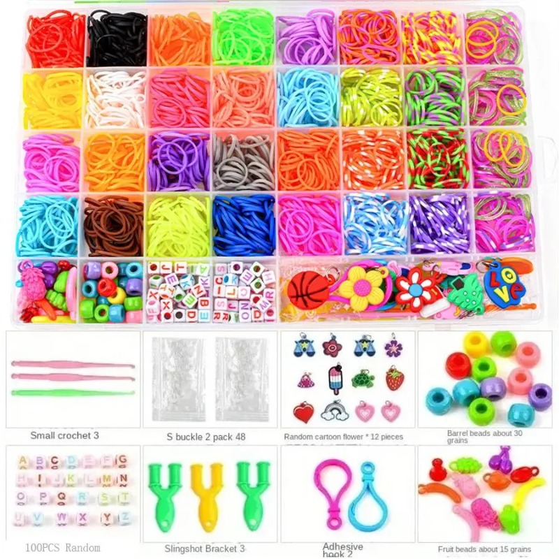 Jewelry Making Tutorials - 4300pcs+ 32Colour Vibrant Color Rubber Band