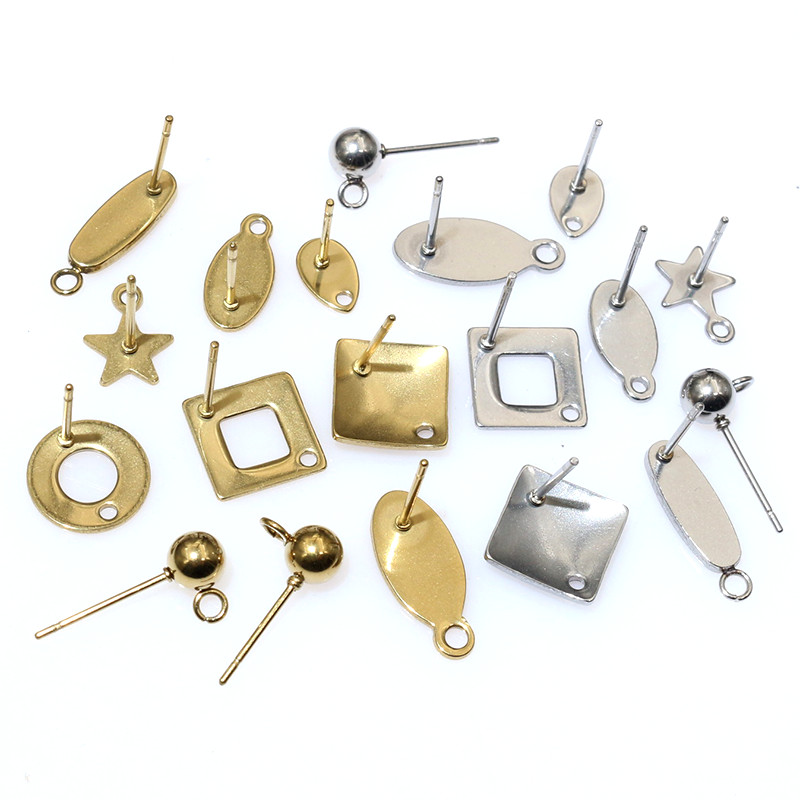 Jewelry Making Hobby - 20pcs Stainless Steel Craft Earring Studs
