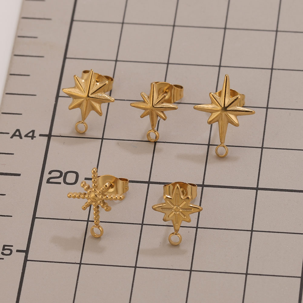6pcs Stainless Steel Star Earr - огляд і ціна Jewelry Making Tutorials