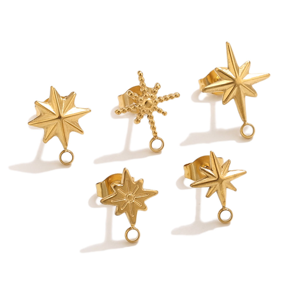6pcs Stainless Steel Star Earr - огляд і ціна Jewelry Making Tutorials
