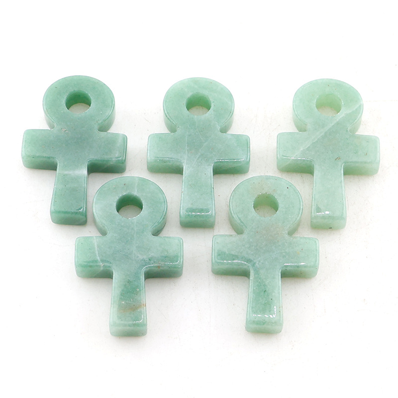 Green Aventurine Ankh Cross Pe - огляд і ціна Jewelry Making Michaels