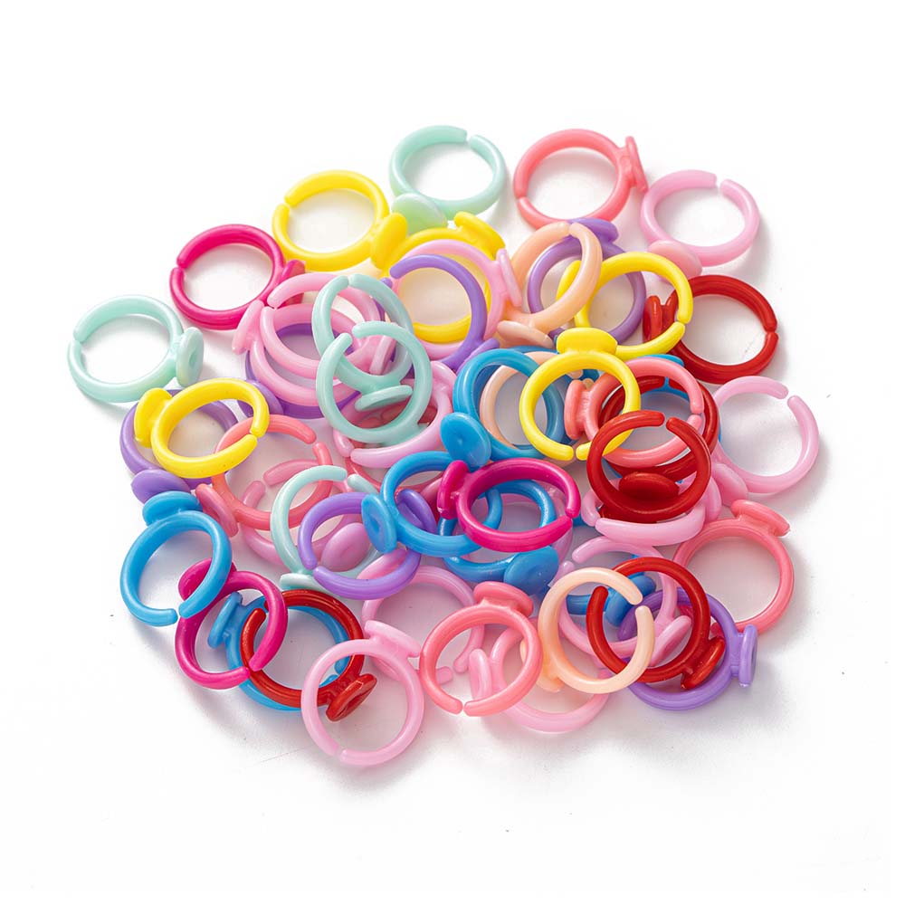 100pcs Clear Plastic Adjustabl - огляд і ціна Jewelry Making For 5 Year Old