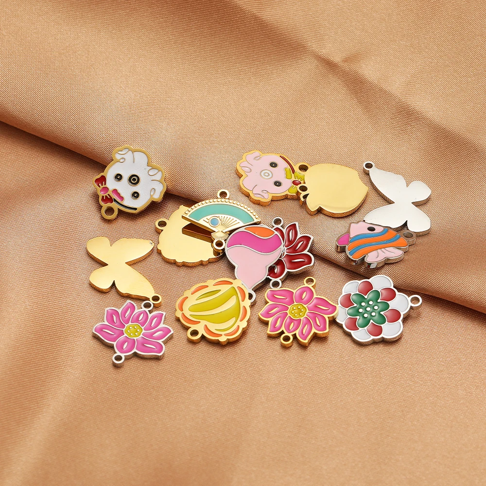 5pcs Stainless Steel Lotus But - огляд і ціна Jewelry Making For 5 Year Old