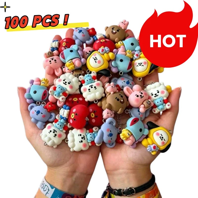 7pcs BT21 Resin Cartoon Charm  - огляд і ціна Jewelry Making Hobby