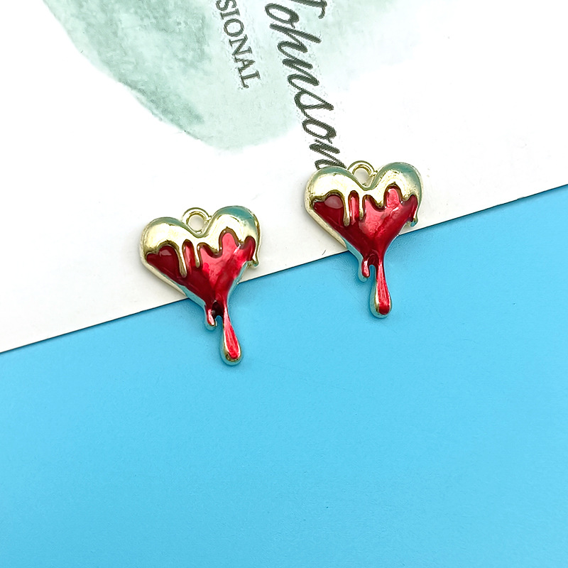 10pcs Melt Heart Charms Black  - огляд і ціна Jewelry Making For 5 Year Old